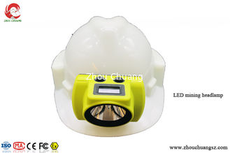 China LED Mining Cap Lamp with OLED screen for time, date, battery capacity Waterproof IP68 supplier